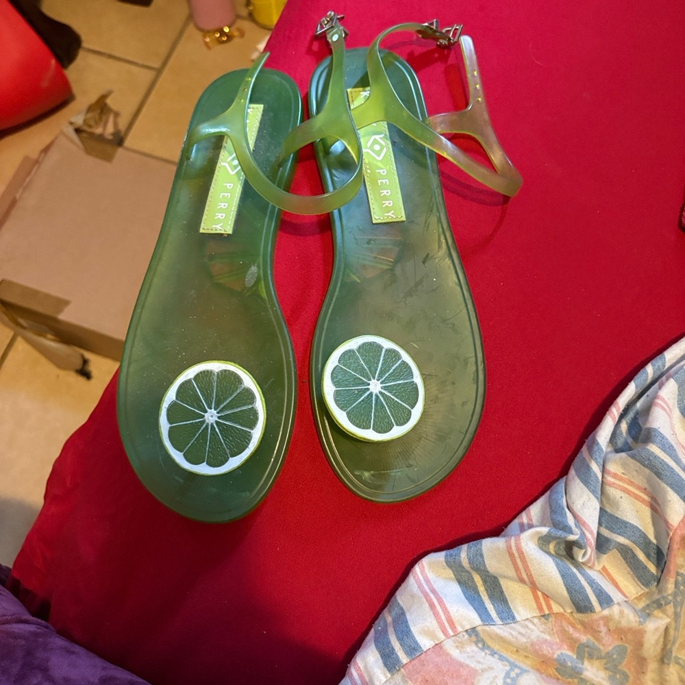 Sperry Green Jelly Lime Slice Women's Sandals